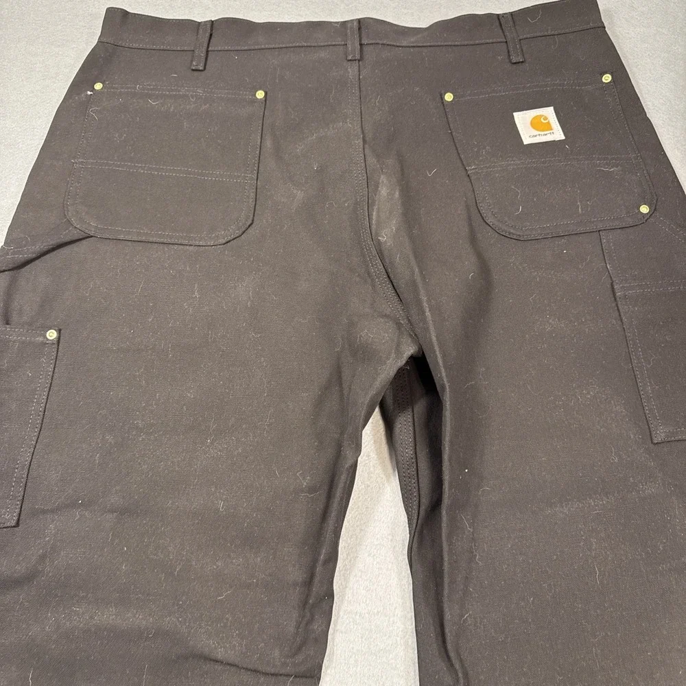 PANTS DOUBLE KNEE Carhartt B01 Mens 40x30 Black Loose Workwear Union MADE NWOT